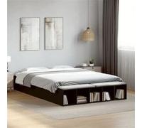 vidaXL Bedframe bewerkt hout zwart 150x200 cm3280560 Noir G