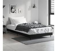 vidaXL Cadre de lit 90x200 cm noir – Bois d'ingénierie 832270