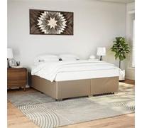 vidaXL Bedframe kunstleer cappuccinokleurig 180x200 cm3284571 Marron G