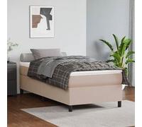 vidaXL Bedframe kunstleer cappuccinokleurig 90x190 cm3121022 Marron G