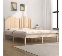 vidaXL Bedframe massief grenenhout 160x200 cm3103788 Marron G
