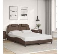 vidaXL Bedframe met hoofdbord kunstleer bruin 120x200 cm3208084 Marron G