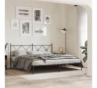 vidaXL Bedframe met hoofdbord metaal zwart 183x213 cm376507 Noir G