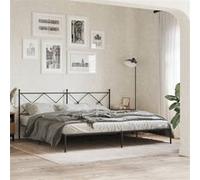 vidaXL Bedframe met hoofdbord metaal zwart 193x203 cm376508 Noir G