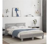 vidaXL Cadre de lit sans Matelas Sonoma Gris 120x200 cm