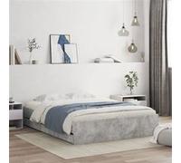 vidaXL Cadre de lit avec tiroirs sans matelas gris béton 140x190 cm