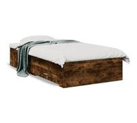 Bedframe met lades bewerkt hout gerookt eikenkleurig 90x200 cm3280430