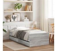 vidaXL Bedframe met lades grijs sonoma eiken 75x190 cm Small Single3207390 Gris G