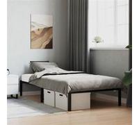 vidaXL Bedframe metaal zwart 100x200 cm373650 Noir G