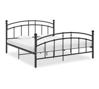 vidaXL Bedframe metaal zwart 160x200 cm324979 Noir G
