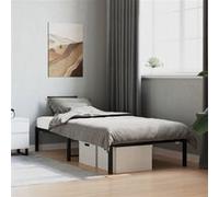 vidaXL Cadre de lit métal noir 90x190 cm 373647