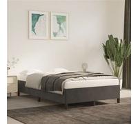 vidaXL Cadre de lit sans matelas gris foncé 120x190 cm velours