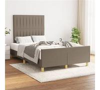 vidaXL Bedframe zonder matras 120x190 cm stof taupe3270531 Taupe G