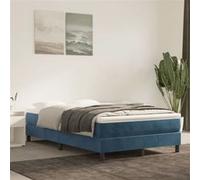 vidaXL Bedframe zonder matras 120x200 cm fluweel donkerblauw3120764 Bleu G