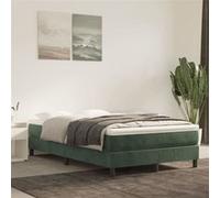 vidaXL Bedframe zonder matras 120x200 cm fluweel donkergroen3120763 Vert G