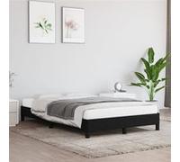 vidaXL Bedframe zonder matras 120x200 cm stof zwart346706 Noir G