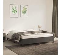 vidaXL Cadre de lit Gris foncé 160 x 200 cm Velours