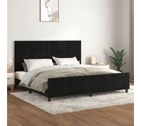vidaXL Bedframe zonder matras 200x200 cm fluweel zwart3125899 Noir G