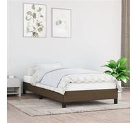 vidaXL Cadre de lit 80x200 cm Marron foncé Tissu