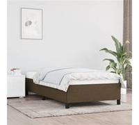 vidaXL Cadre de lit Marron foncé 80x200 cm Tissu