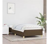 vidaXL Cadre de lit Marron foncé 80x200 cm Tissu