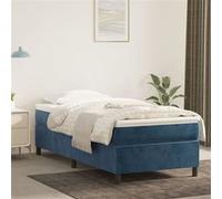 vidaXL Cadre de lit Bleu foncé 90x190 cm Velours