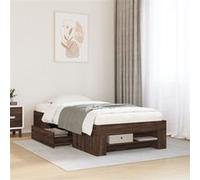 vidaXL Cadre de lit sans matelas chêne marron 75x190cm bois ingénierie