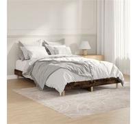 vidaXL Bedframe zonder matras hout gerookt eikenkleurig 120x190 cm832090 Marron G