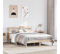 vidaXL Bedframe zonder matras massief grenenhout 140x200 cm3305722 Marron G