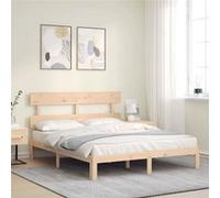 vidaXL Bedframe zonder matras massief grenenhout 160x200 cm3193541 Marron G