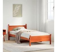 vidaXL Bedframe zonder matras massief grenenhout wasbruin 100x200 cm855599 Marron G