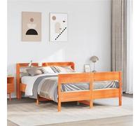 vidaXL Cadre de lit sans matelas cire marron 160x200cm bois pin massif