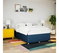 vidaXL Bedframe zonder matras stof blauw 160x200 cm3284955 Bleu G