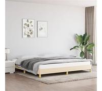 vidaXL Cadre de lit sans matelas crème 200x200 cm tissu 346847