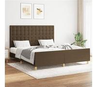vidaXL Cadre de lit marron foncé 160x200 cm