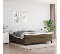 vidaXL Bedframe zonder matras stof donkerbruin 180x200 cm3120881 Marron G