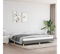 vidaXL Cadre de lit 346843 en tissu gris foncé 200x200 cm sans matelas