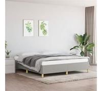 vidaXL Cadre de lit Gris clair 160x200 cm Tissu