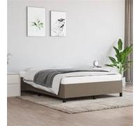 vidaXL Cadre de lit sans matelas 140x200 cm tissu taupe 347070