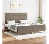 vidaXL Bedframe zonder matras stof taupe 160x200 cm3125150 Taupe G