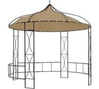 vidaXL Pavillon 300x290 cm Taupe Rond