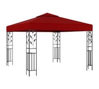 vidaXL Belvédère 3x3 m Rouge Bordeaux