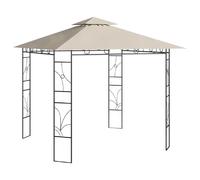 vidaXL Belvédère 3x3x2,7 m Crème 160 g/m²