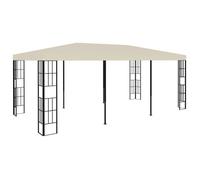 vidaXL Pavillon Belvédère 3 x 6 m Crème