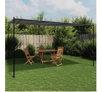 vidaXL Pavillon Anthracite 4x4 m 180 g/m² tissu et acier