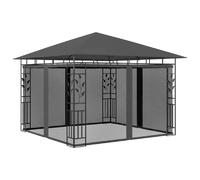 vidaXL Belvédère avec moustiquaire 3x3 m Anthracite