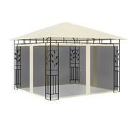 vidaXL Belvédère avec moustiquaire 3x3x2,73 m Crème 180 g/m²