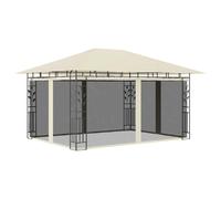 vidaXL Pavillon avec moustiquaire 4x3x2,73 m Crème 180 g/m