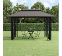vidaXL Belvédère avec parois latérales anthracite 400x300x270 cm acier 360144