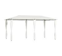 vidaXL Belvédère avec revêtement de poteaux 298x530 cm - Crème